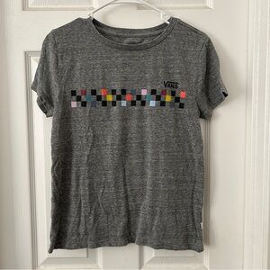 Vans Gray and checkered tshirt